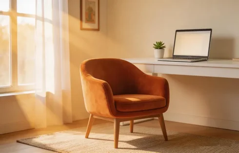 Affordable Retro 70s Inspired Accent Chairs for Home Offices