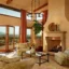 Modern Tuscan Living Room Sets with Stone and Wood Finishes